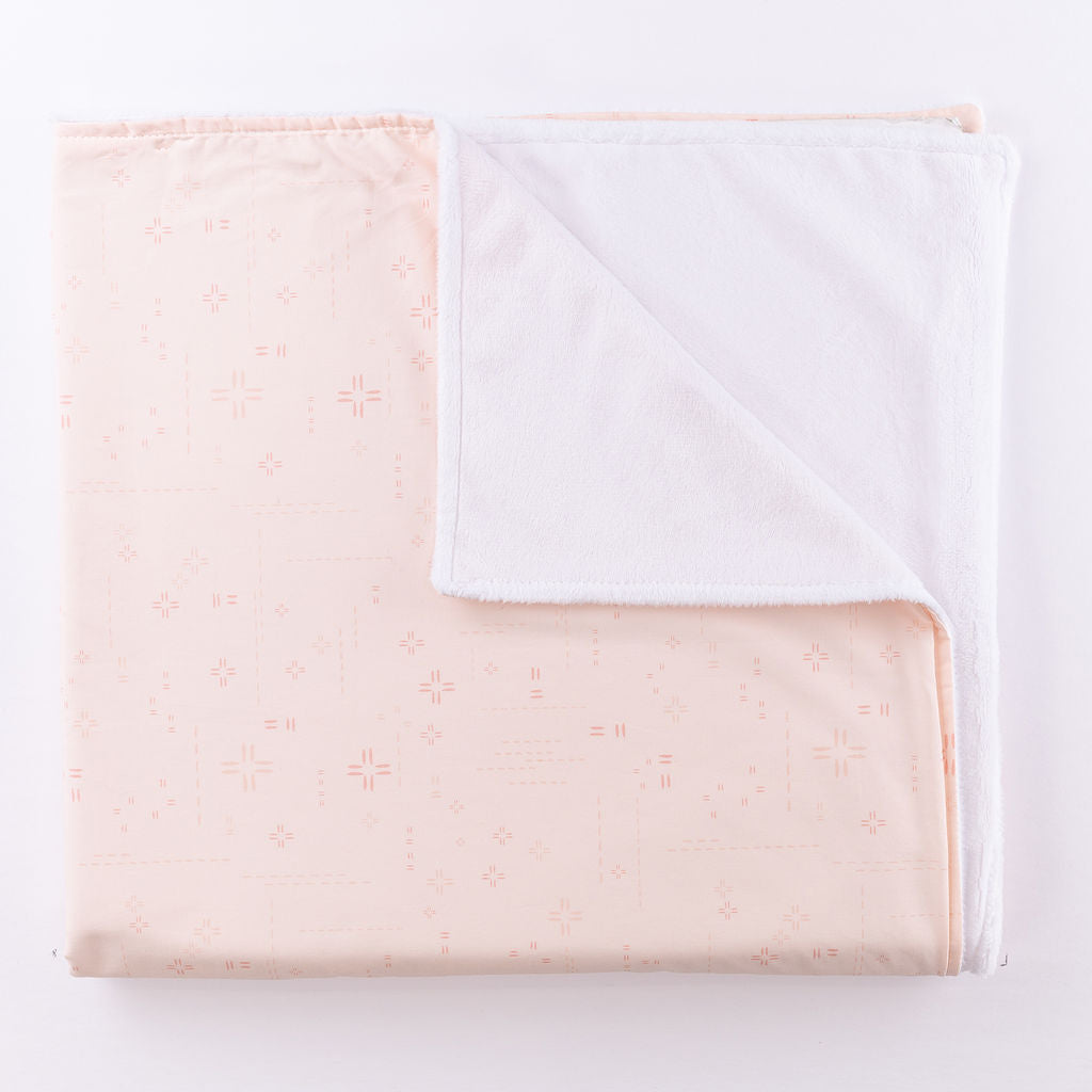 Sunday Stroll - Baby Blanket - Crossroads & Dashes in Pink - Olli+Lime